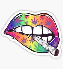 Pegatina Labios Psicodélicos
