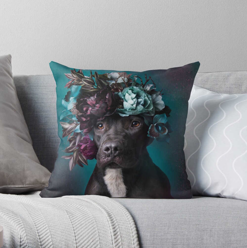 Flower Power, Aden Throw Pillow