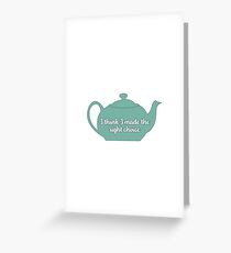Jim and Pam Teapot Greeting Card