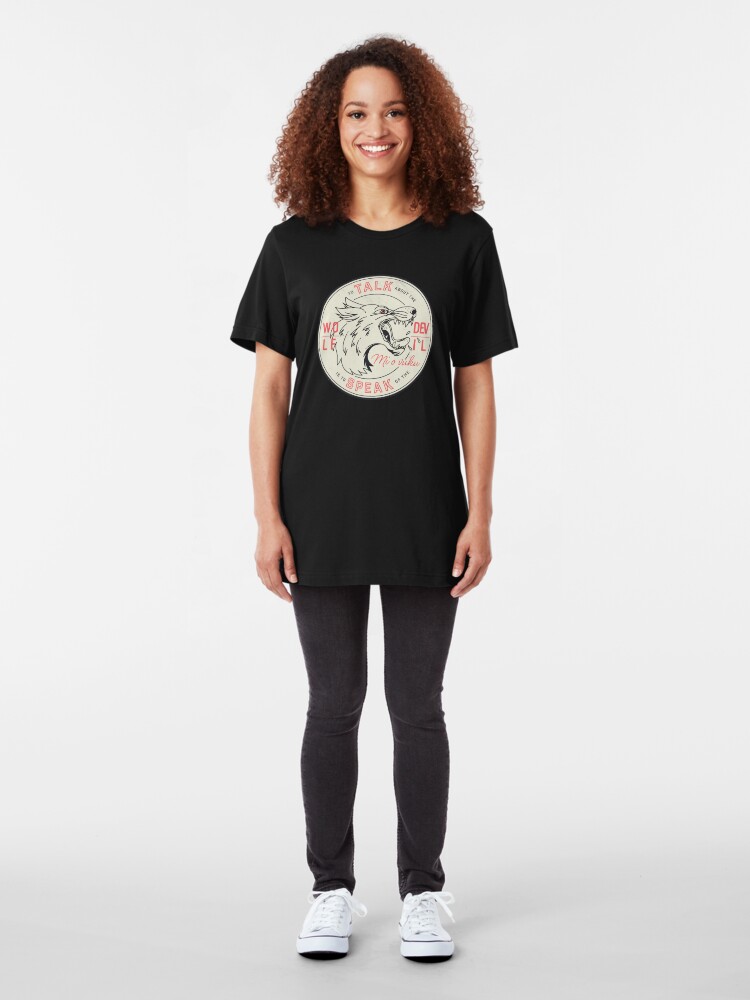 Alternate view of To Talk About the Wolf Slim Fit T-Shirt
