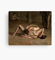Wrestlers by Thomas Eakins Canvas Print