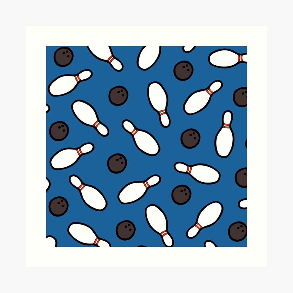 Bowling for Pins Pattern Art Print