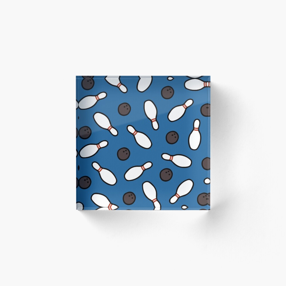 Bowling for Pins Pattern Acrylic Block