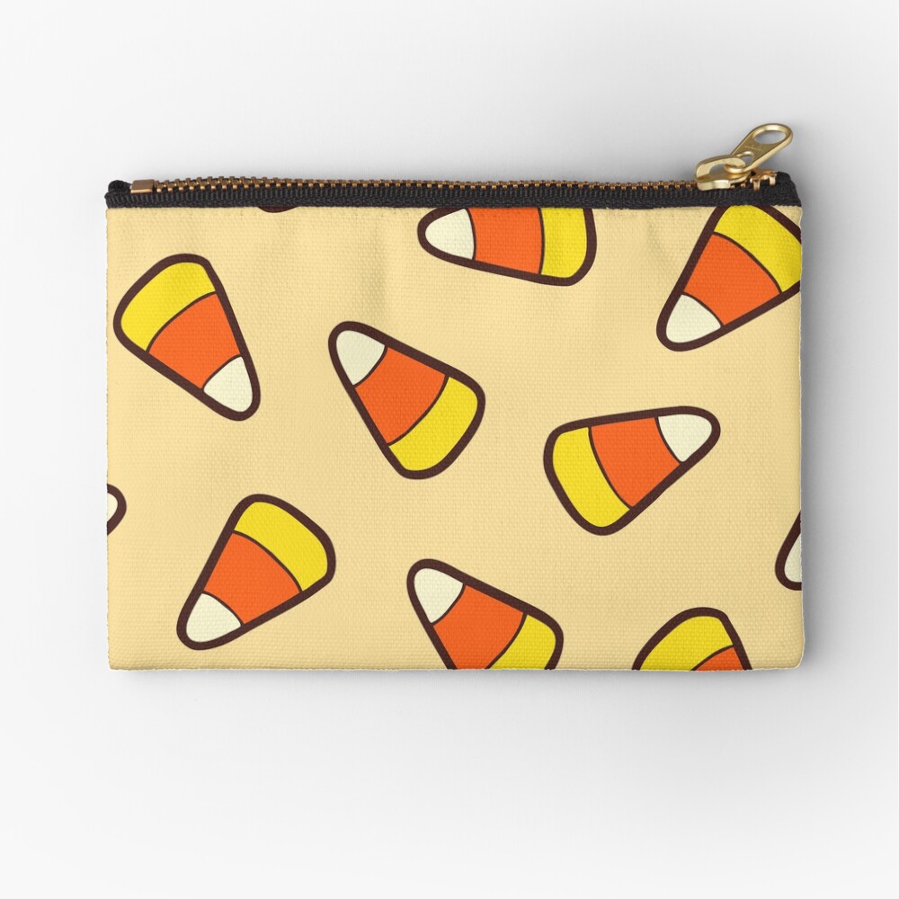 Candy Corn Pattern Zipper Pouch