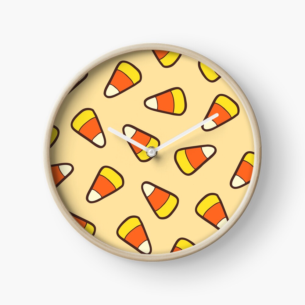Candy Corn Pattern Clock