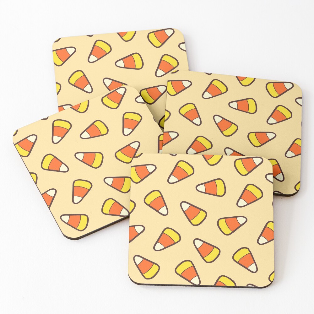 Candy Corn Pattern Coasters (Set of 4)