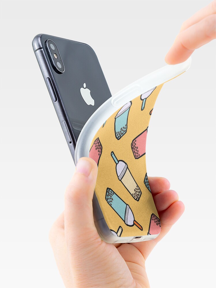 Alternate view of Bubble Tea Pattern iPhone Case & Cover