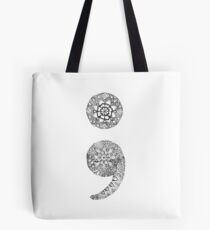 Patterned Semicolon Tote Bag