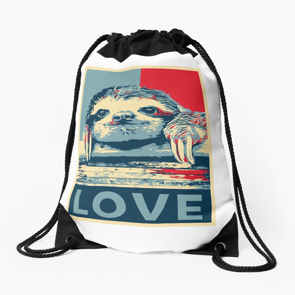 Sloth Love Drawstring Bag