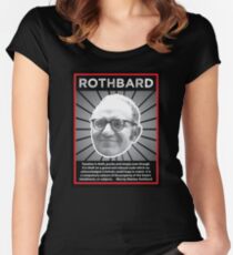 Murray Rothbard with Quote Women's Fitted Scoop T-Shirt