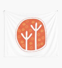 Emu Feet Australian Aboriginal Style Wall Tapestry