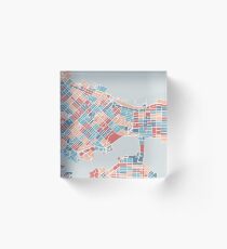 Vancouver map Acrylic Block