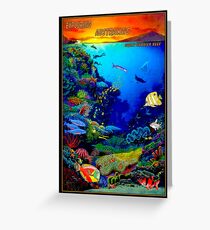 "QUEENSLAND AUSTRALIA" Great Barrier Reef Travel Print Greeting Card