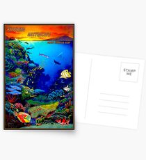 "QUEENSLAND AUSTRALIA" Great Barrier Reef Travel Print Postcards