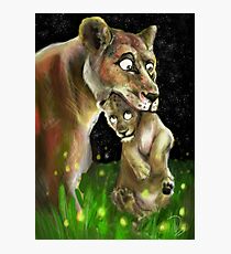 Lioness and her Cub Photographic Print