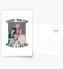 Goldene Mädchen inspiriert Danke, ein Freund zu sein Postkarten