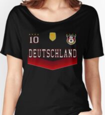 Germany Deutschland Soccer Design with number 10 Women's Relaxed Fit T-Shirt