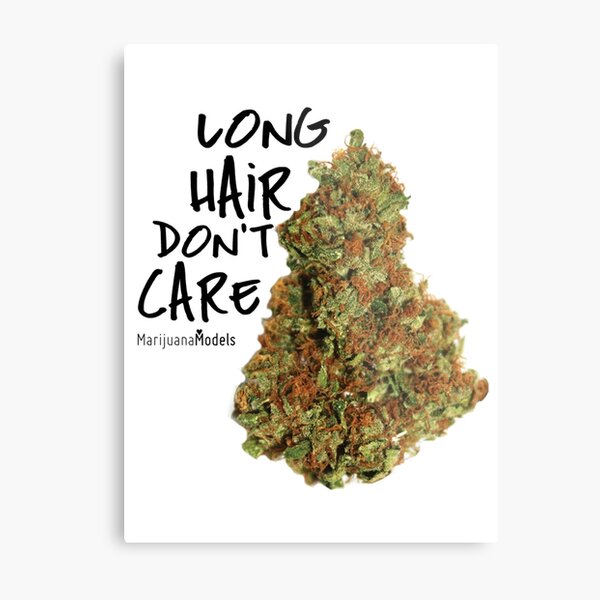 Long Hair Don't Care Metal Print