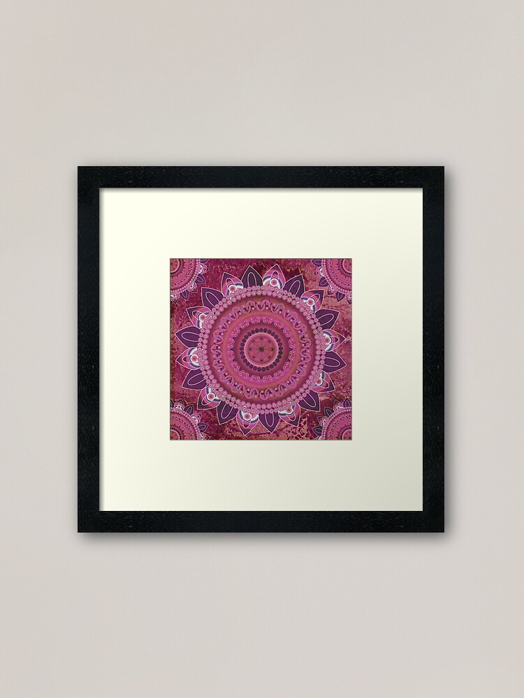 Alternate view of Rose Sea Mandala Framed Art Print