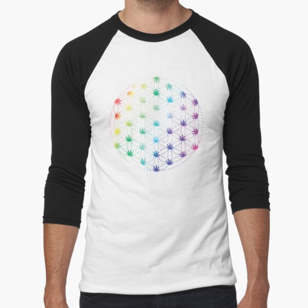 Flowers of Life Baseball ¾ Sleeve T-Shirt