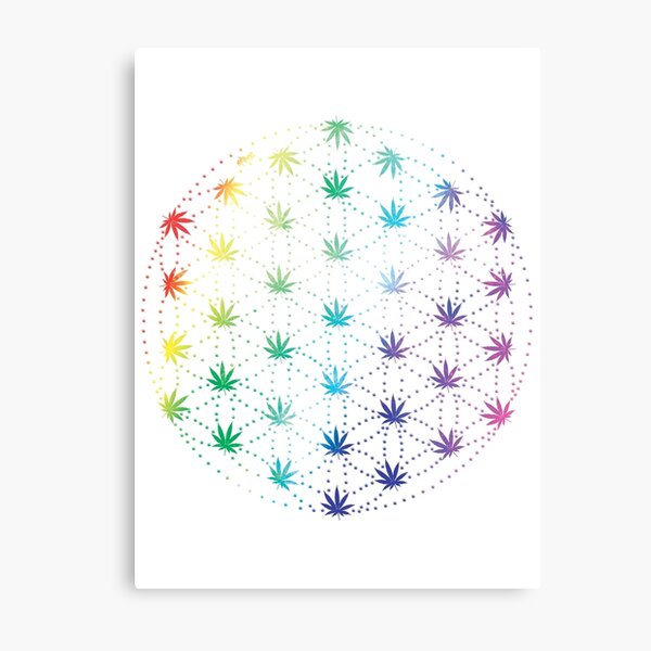 Flowers of Life Metal Print