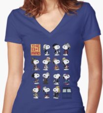 The 13 + 1 Dogtors Women's Fitted V-Neck T-Shirt