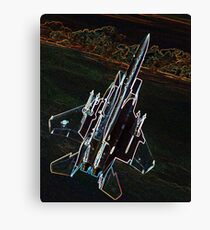 Neon F-15 Fighter Jet Canvas Print