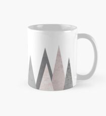 blush marble gray geometric mountains Mug