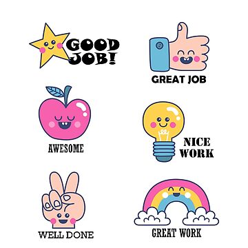 Hand Drawn Good Job Sticker for Sale by SFW-DESIGNS