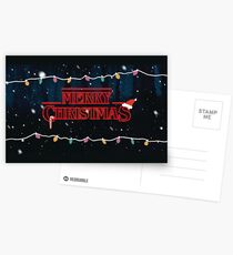 Merry Christmas Stranger Things Postcards