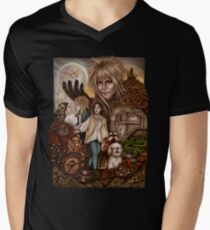 Labyrinth T-Shirt mit V-Ausschnitt für Männer