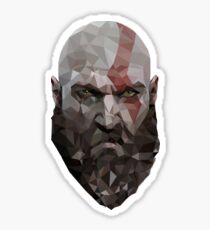 God of War Poly Head Sticker