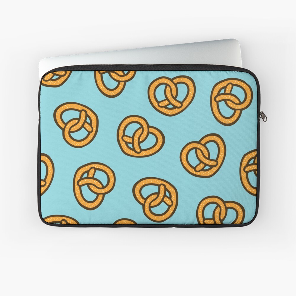 I Heart Pretzels Pattern Laptop Sleeve