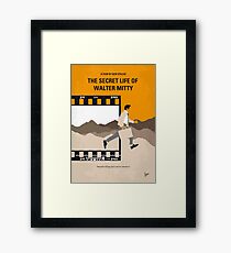 No806 My The Secret Life of Walter Mitty minimal movie poster Framed Print