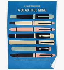 No809 My A Beautiful Mind minimales Filmplakat Poster