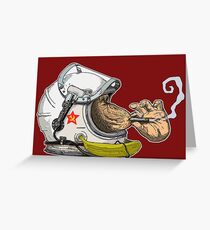SPACE MONKEY- Urban style Ape Art Greeting Card