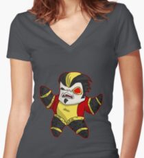 lil' kronus... Women's Fitted V-Neck T-Shirt
