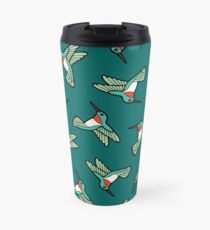Hummingbird Pattern Travel Mug