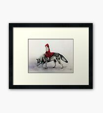 Red Riding Hood and the Wolf Framed Print