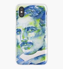 NIKOLA TESLA - watercolor portrait.7 iPhone Case