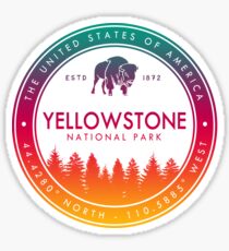 Yellowstone National Park Wyoming Montana Idaho Emblem Souvenirs Sticker