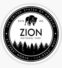Zion Nationalpark Utah Emblem UT Souvenirs Sticker