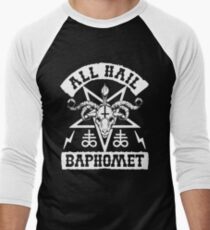 BAPHOMET THE GOAT HEAD GOD - AL HAIL BAPHOMET Men's Baseball ¾ T-Shirt
