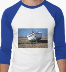 Boat at Low Tide, Exmouth,Devon UK Men's Baseball ¾ T-Shirt