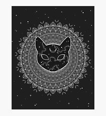 Lámina fotográfica Cosmic Cat Mandala