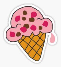 pink ice cream cone Sticker
