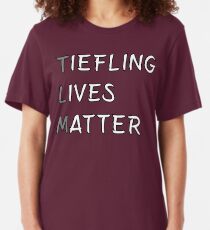 Tiefling Lives Matter Meme DND 5e Pathfinder RPG Role Playing Tabletop RNG Slim Fit T-Shirt
