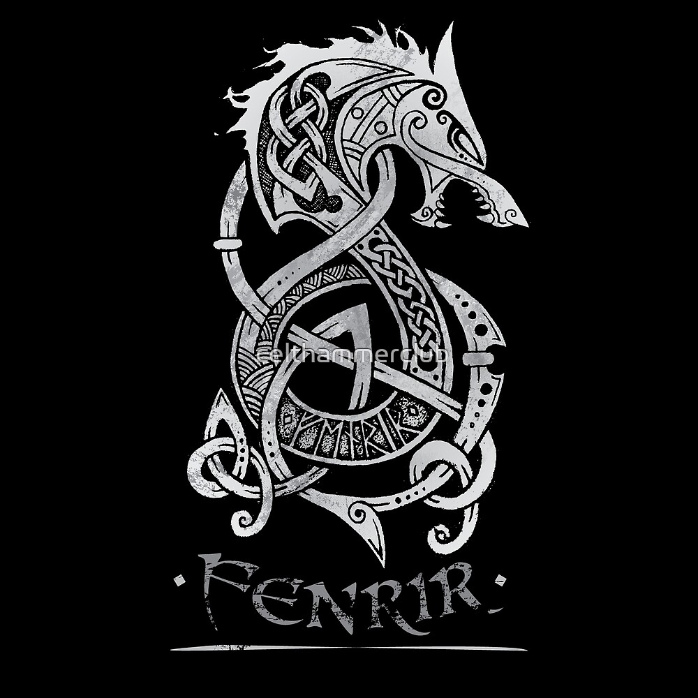 "Fenrir: The Monster Wolf of Norse Mythology (Gray)" by celthammerclub ...