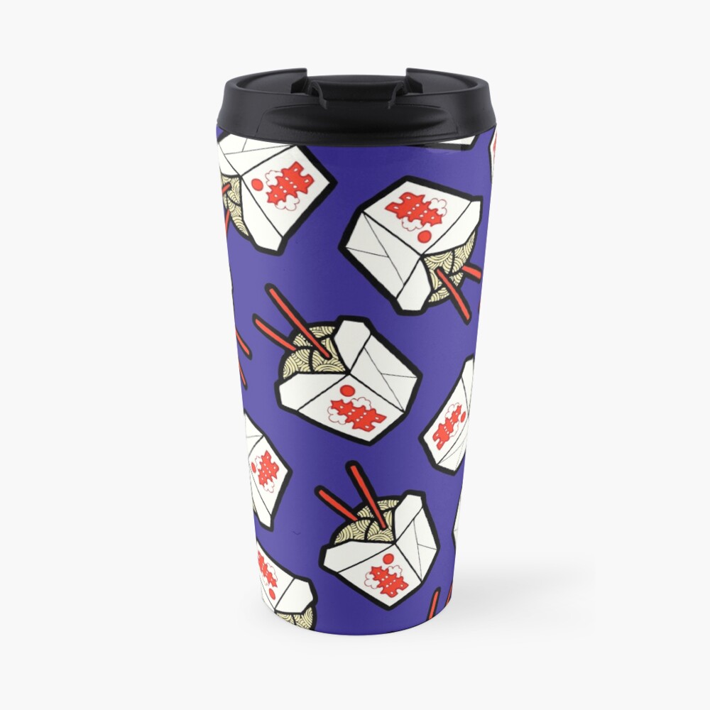 Take-Out Noodles Box Pattern Travel Mug