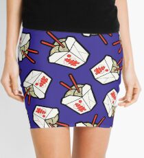 Take-Out Noodles Box Pattern Mini Skirt